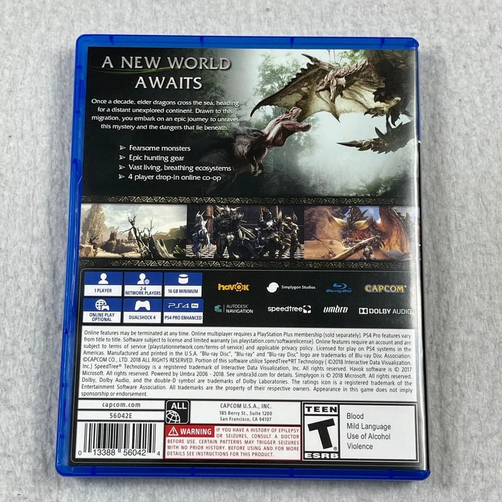 Capcom Monster Hunter World PlayStation 4 Action RPG Video Game Gamer - Picture 3 of 6